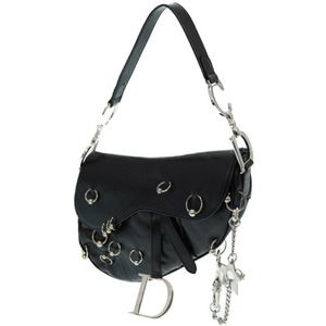 Dior Bag Leather Black Saddle